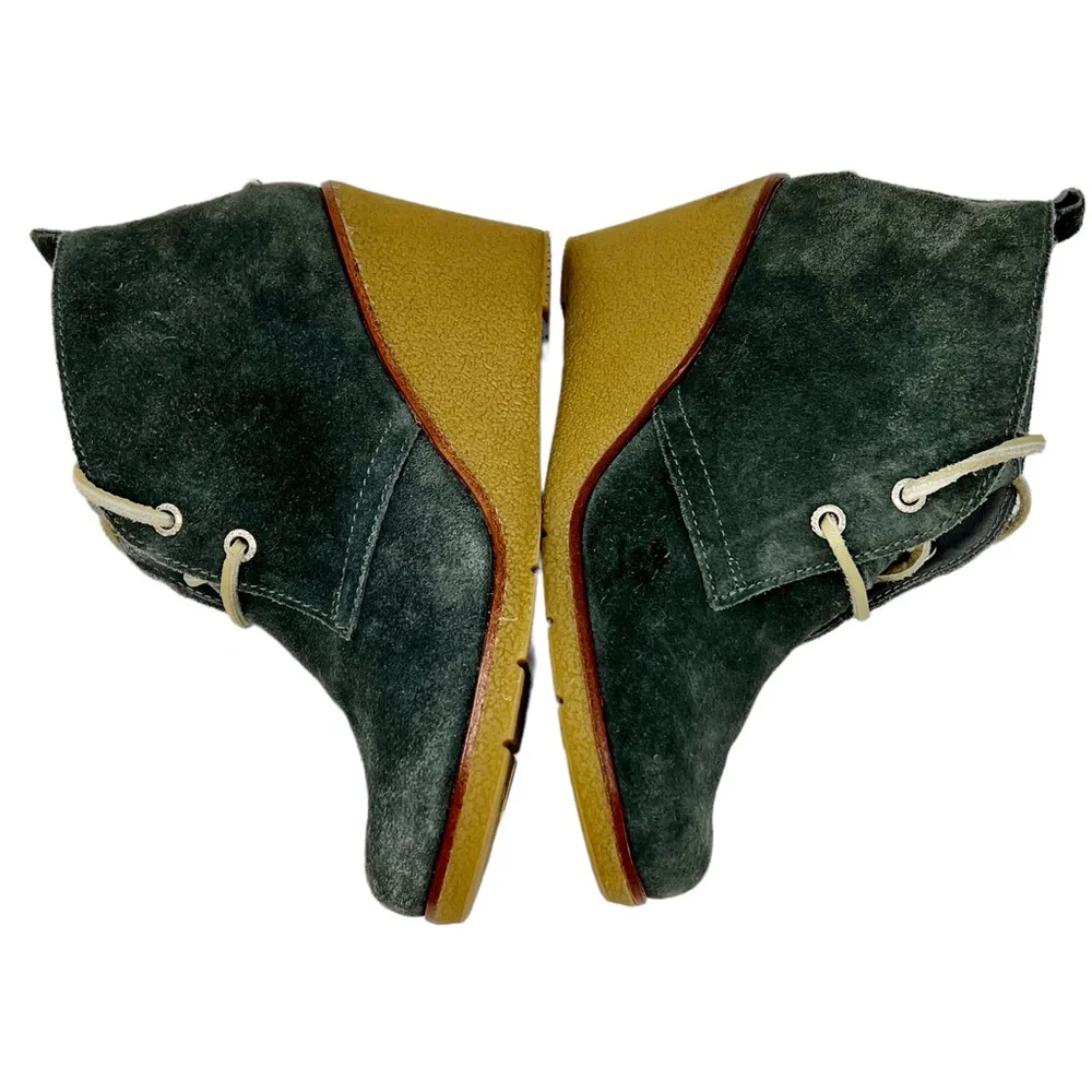 Sperry Harlow women's Grey suede leather wedge booties size 6.5 - Picture 4 of 13